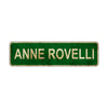 Anne Rovelli Vintage Retro Street Sign Rustic Metal Aluminum Decor Wall Shop Man Cave Bar Gift