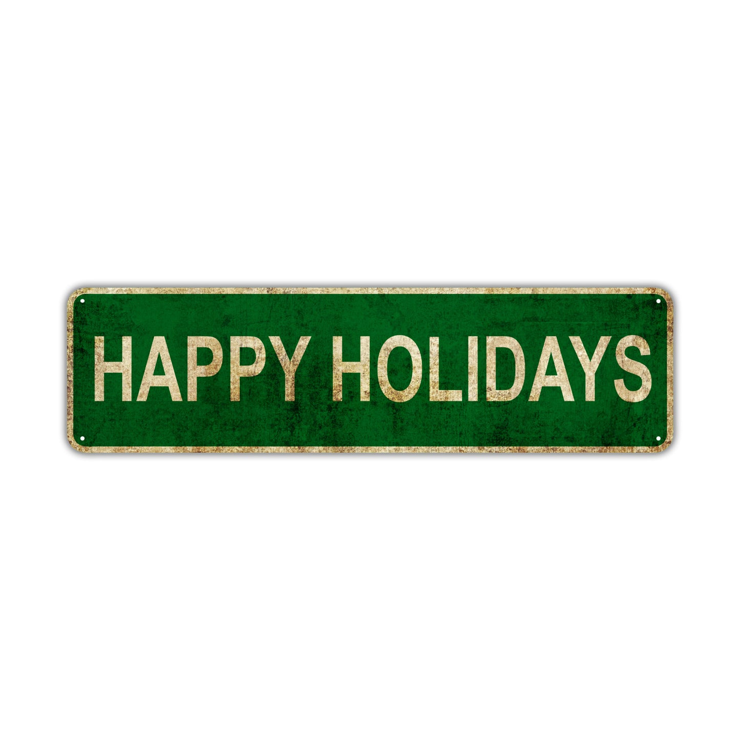 Happy Holiday Vintage Retro Street Sign Rustic Metal Aluminum Decor Wall Shop Man Cave Bar Gift