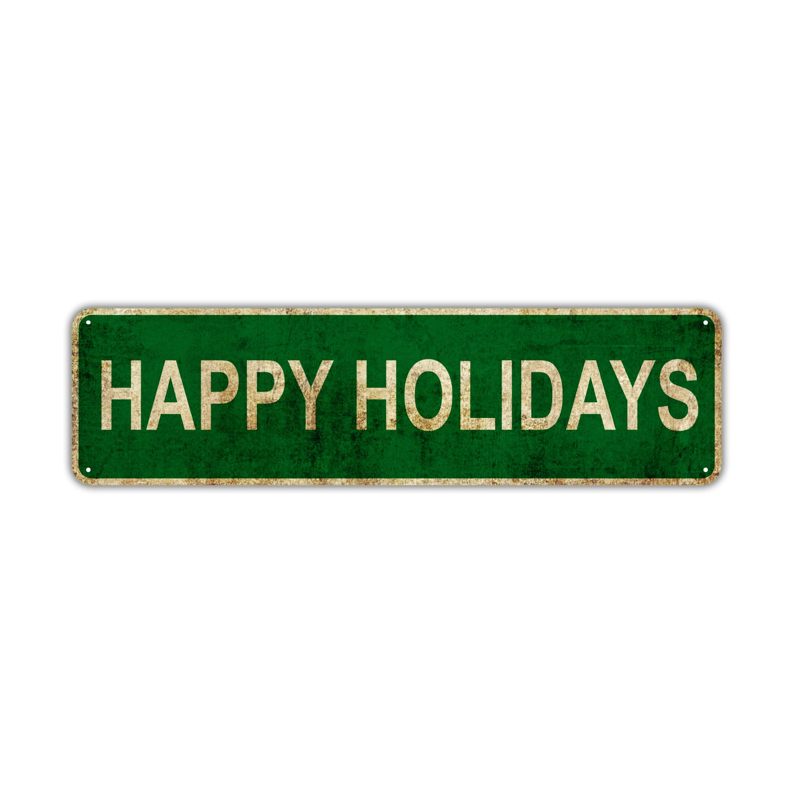 Happy Holiday Vintage Retro Street Sign Rustic Metal Aluminum Decor Wall Shop Man Cave Bar Gift