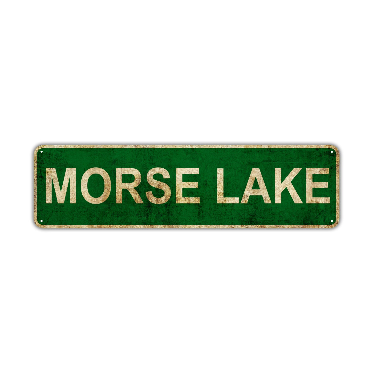 Morse Lake Vintage Retro Street Sign Rustic Metal Aluminum Decor Wall Shop Man Cave Bar Gift
