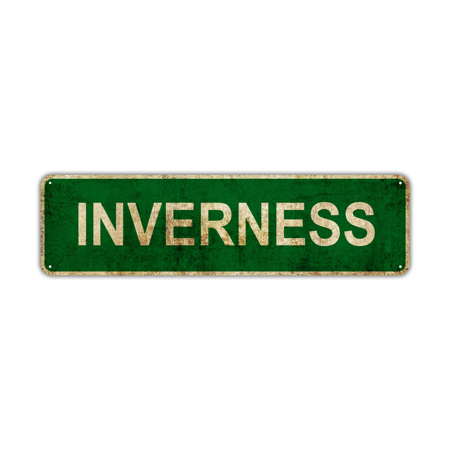 Inverness Vintage Retro Street Sign Rustic Metal Aluminum Decor Wall Shop Man Cave Bar Gift