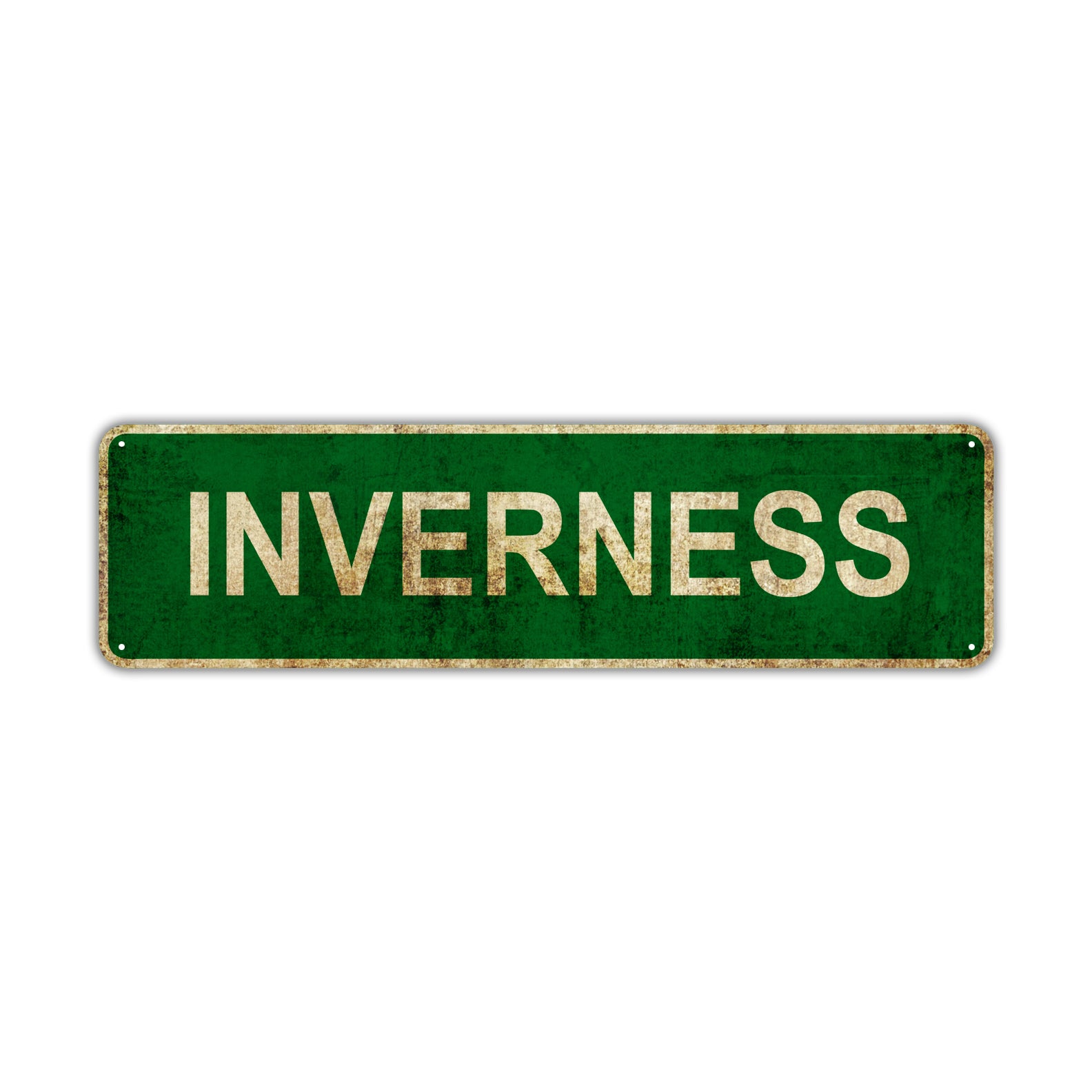 Inverness Vintage Retro Street Sign Rustic Metal Aluminum Decor Wall Shop Man Cave Bar Gift