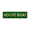 House Boat Vintage Retro Street Sign Rustic Metal Aluminum Decor Wall Shop Man Cave Bar Gift