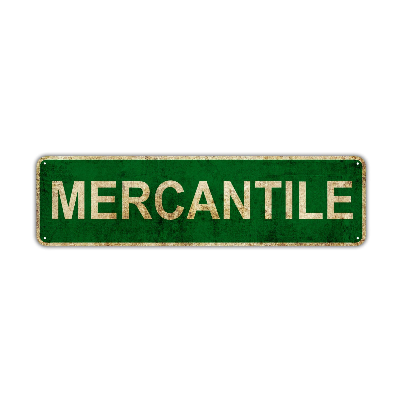 Mercantile Vintage Retro Street Sign Rustic Metal Aluminum Decor Wall Shop Man Cave Bar Gift
