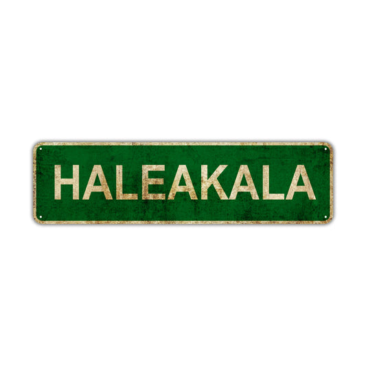 Haleakala Vintage Retro Street Sign Rustic Metal Aluminum Decor Wall Shop Man Cave Bar Gift