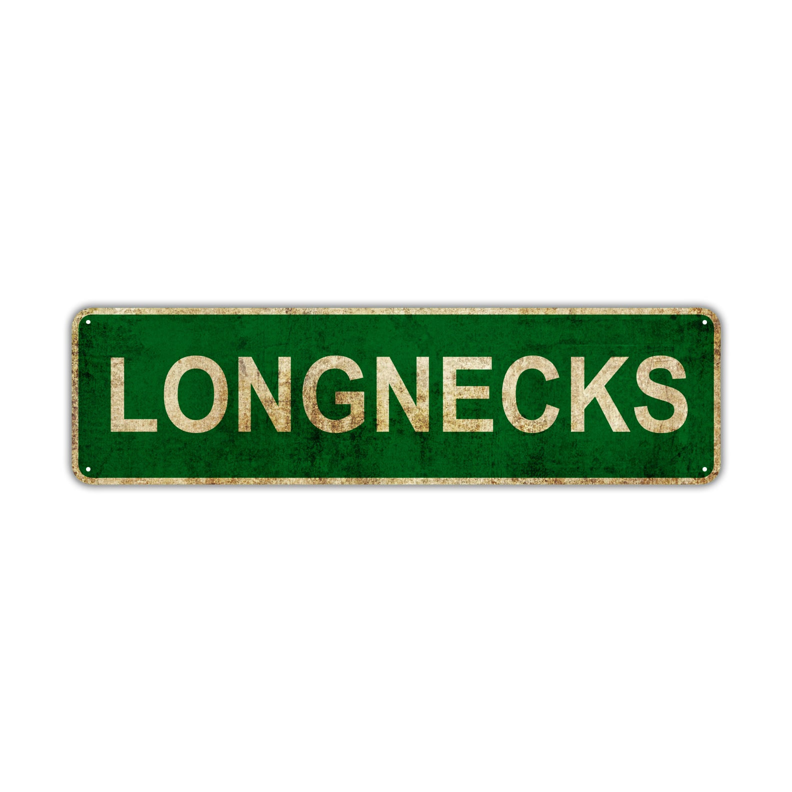 Longnecks Vintage Retro Street Sign Rustic Metal Aluminum Decor Wall Shop Man Cave Bar Gift