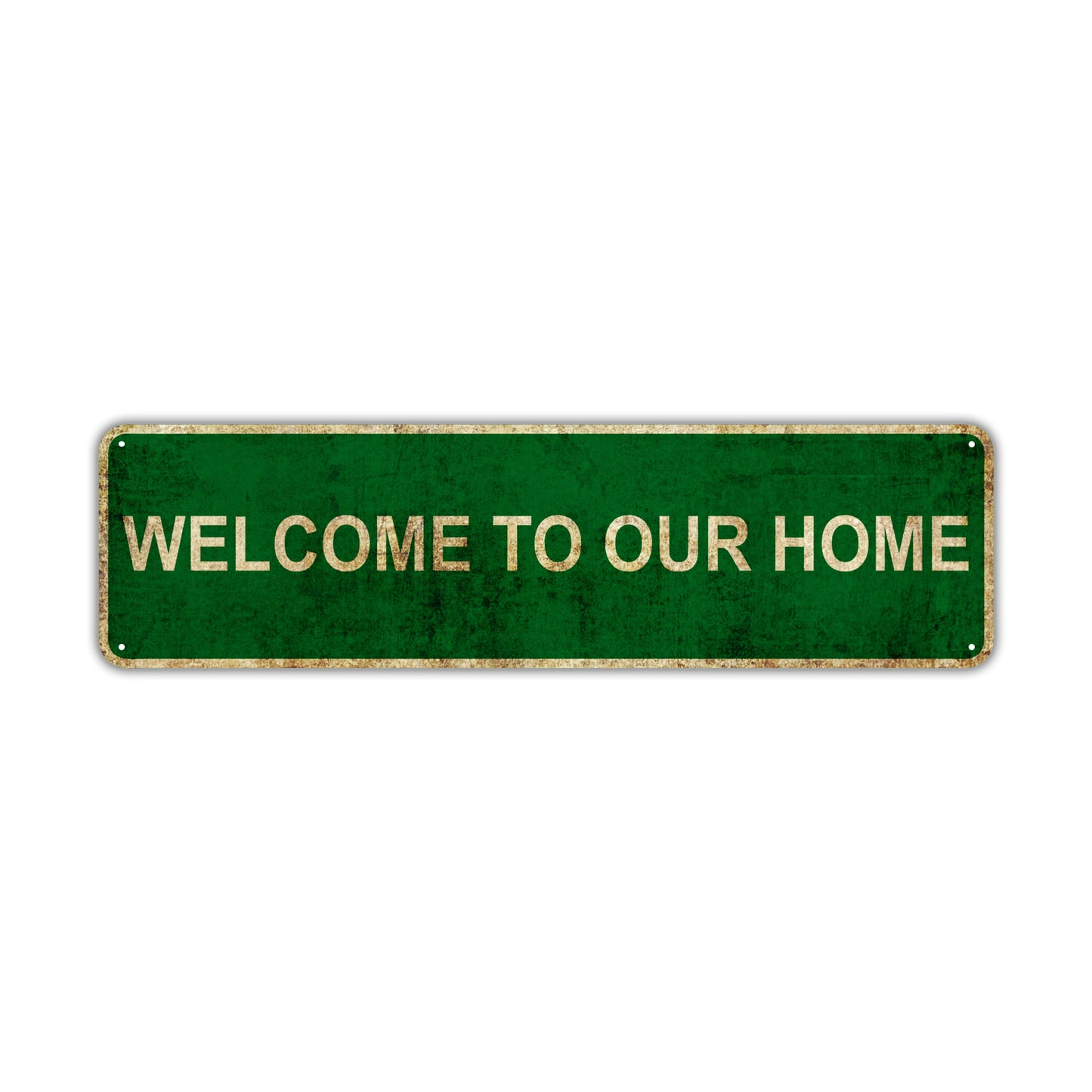 Welcome To Our Home Vintage Retro Street Sign Rustic Metal Aluminum Decor Wall Shop Man Cave Bar Gift
