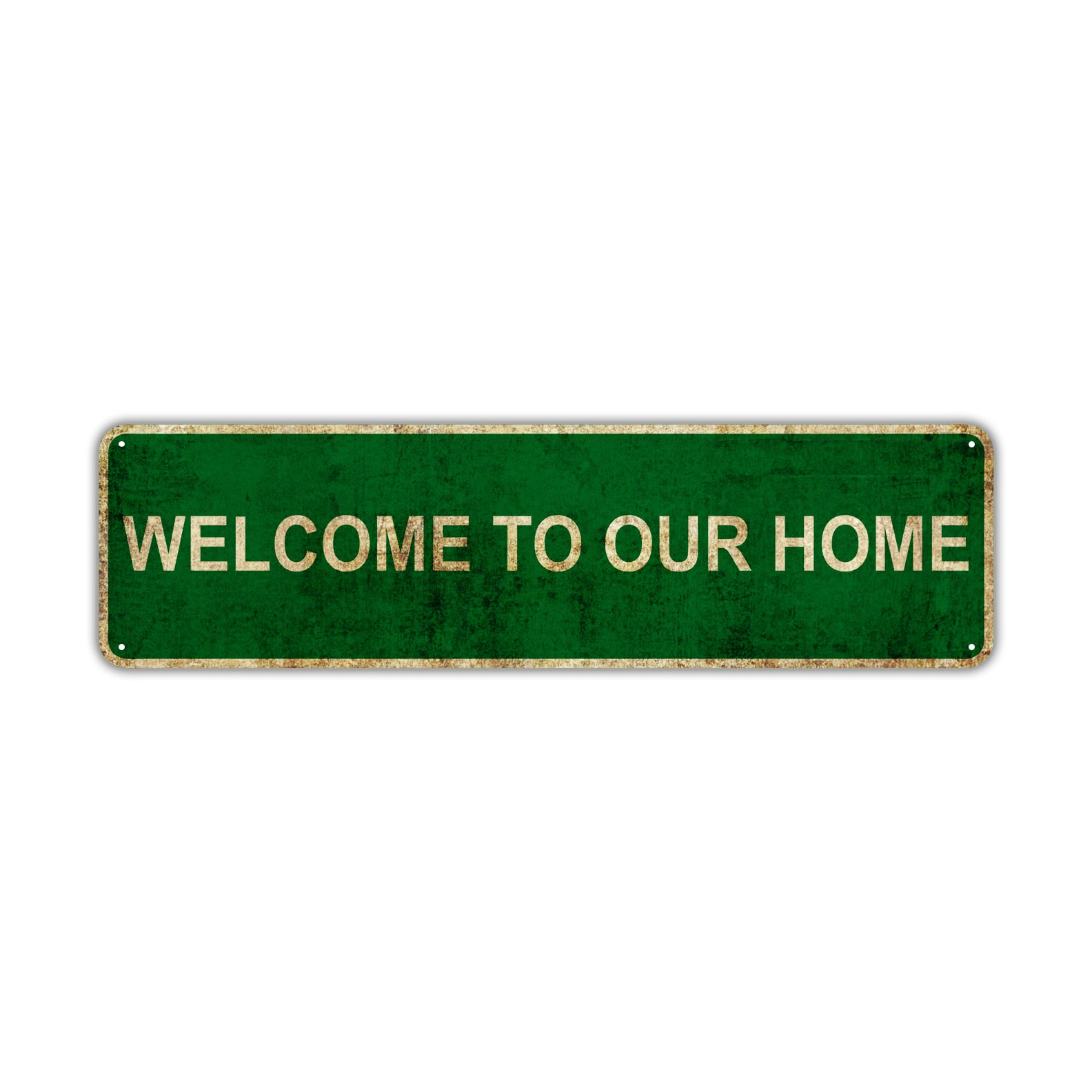 Welcome To Our Home Vintage Retro Street Sign Rustic Metal Aluminum Decor Wall Shop Man Cave Bar Gift