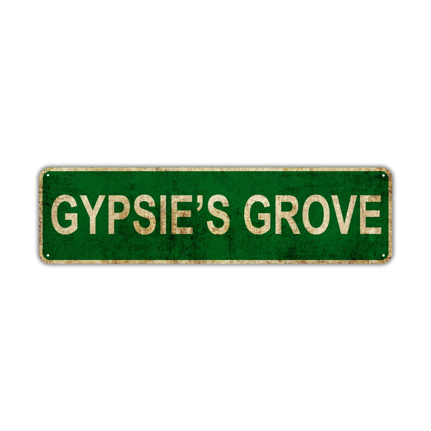 Gypsie's Grove Vintage Retro Street Sign Rustic Metal Aluminum Decor Wall Shop Man Cave Bar Gift