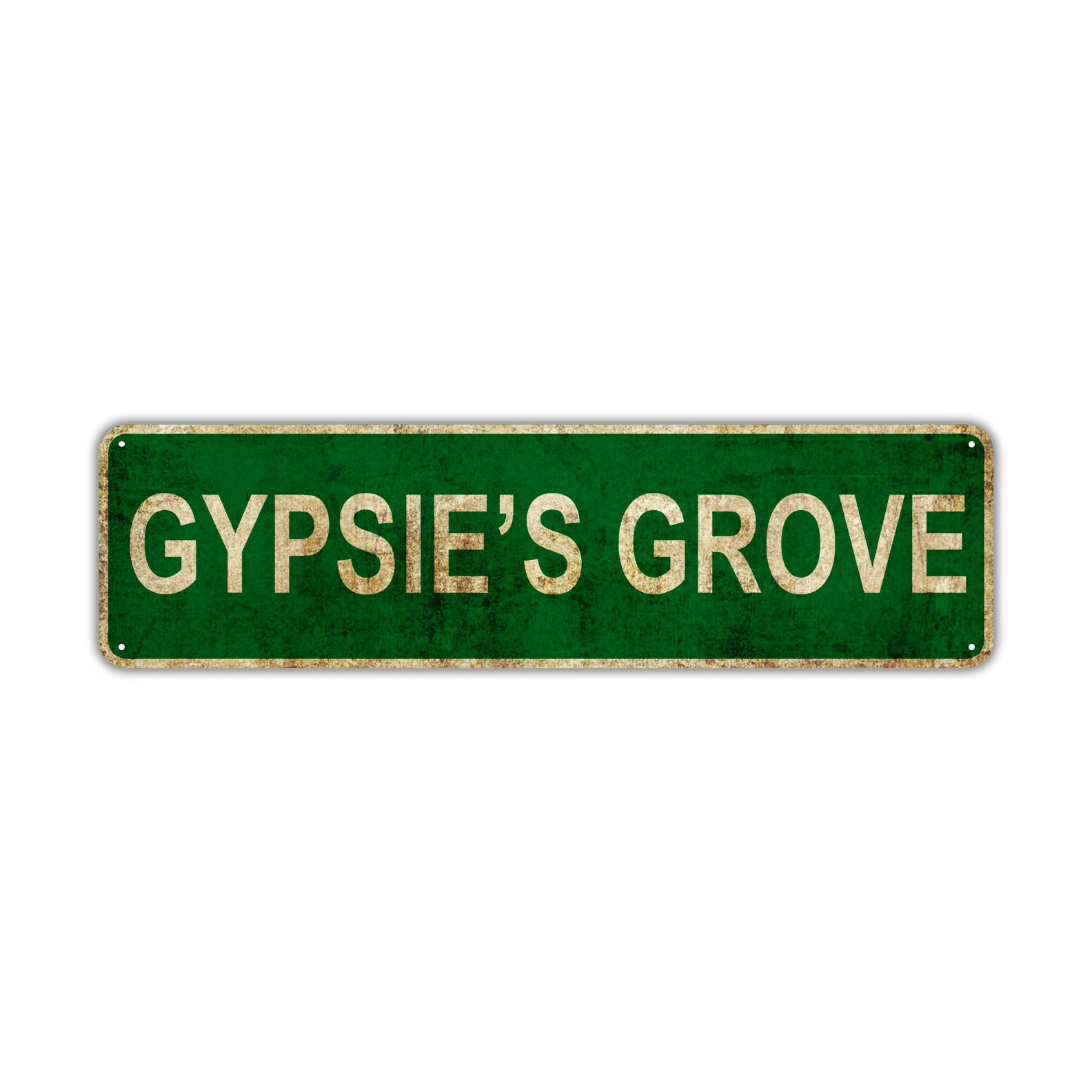 Gypsie's Grove Vintage Retro Street Sign Rustic Metal Aluminum Decor Wall Shop Man Cave Bar Gift
