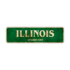 Illinois Territory Vintage Retro Street Sign Rustic Metal Aluminum Decor Wall Shop Man Cave Bar Gift