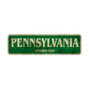 Pennsylvania Territory Vintage Retro Street Sign Rustic Metal Aluminum Decor Wall Man Shop Gift