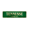 Tennessee Territory Vintage Retro Street Sign Rustic Metal Aluminum Decor Wall Man Shop Gift