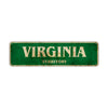 Virginia Territory Vintage Retro Street Sign Rustic Metal Aluminum Decor Wall Man Shop Gift