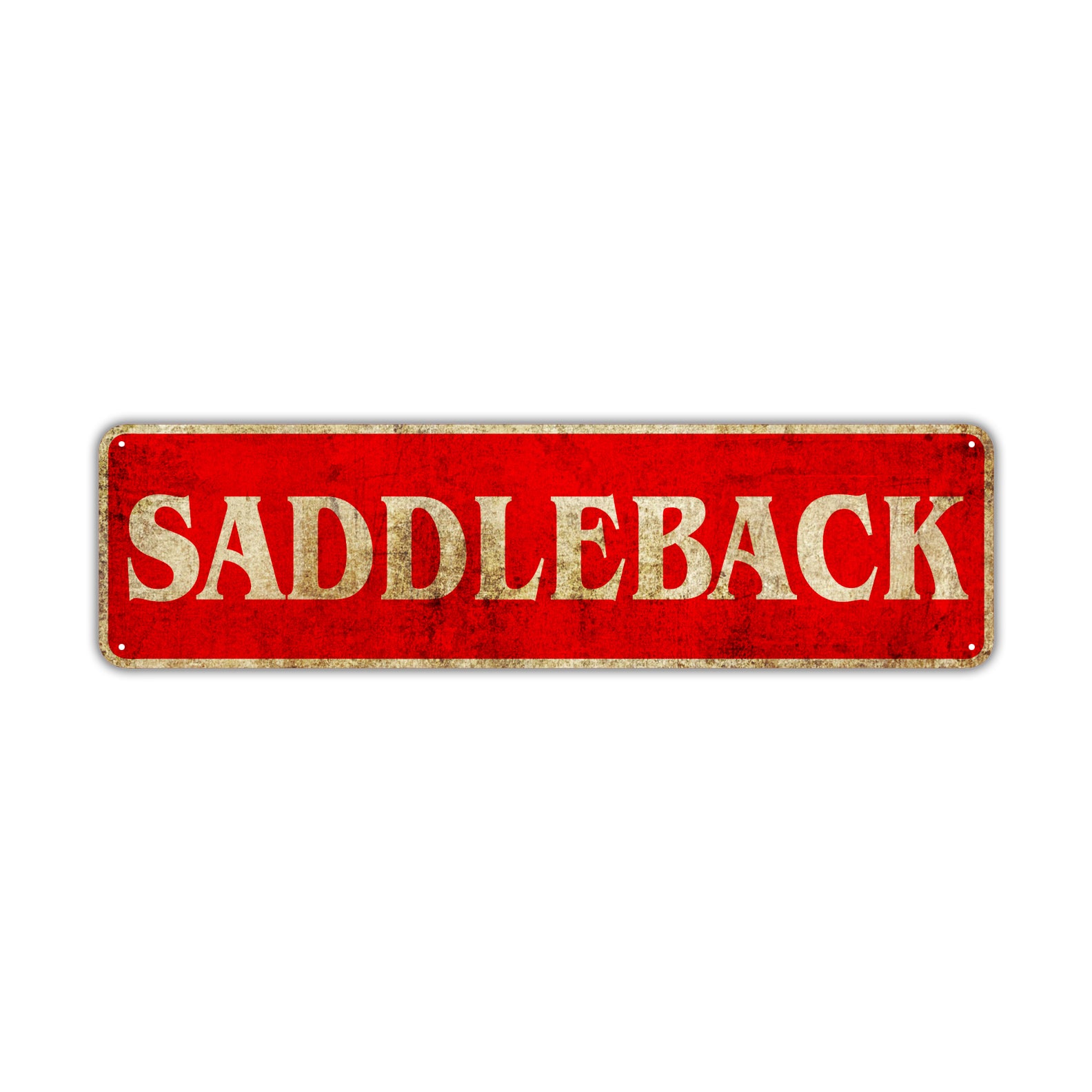 Saddleback Vintage Retro Street Sign Rustic Metal Aluminum Decor Wall Man Shop Cave Bar Gift