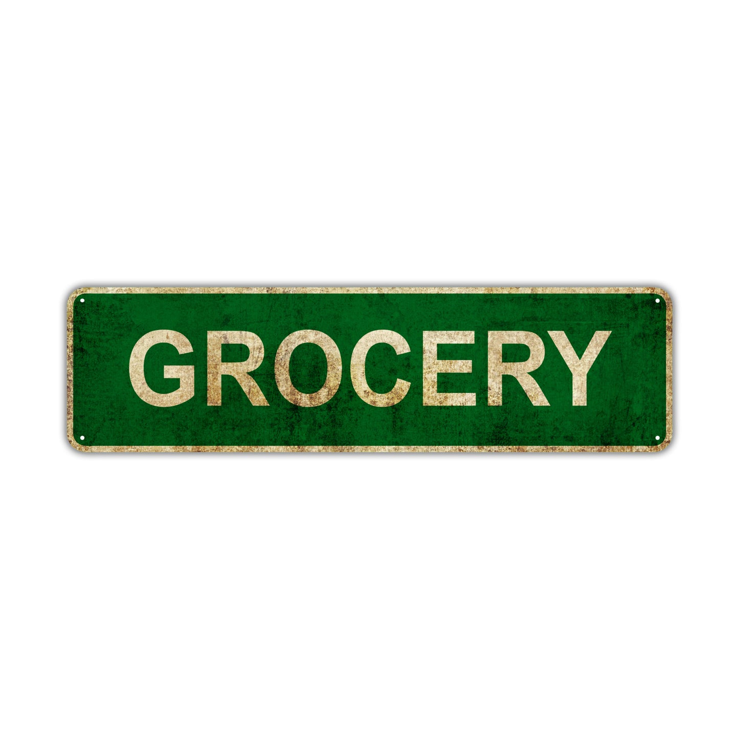 Grocery Vintage Retro Street Sign Rustic Metal Aluminum Decor Wall Man Shop Cave Bar Gift