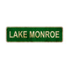 Lake Monroe Vintage Retro Street Novelty sign Rustic Metal Aluminum Decor Wall Man Shop Cave Bar Gift