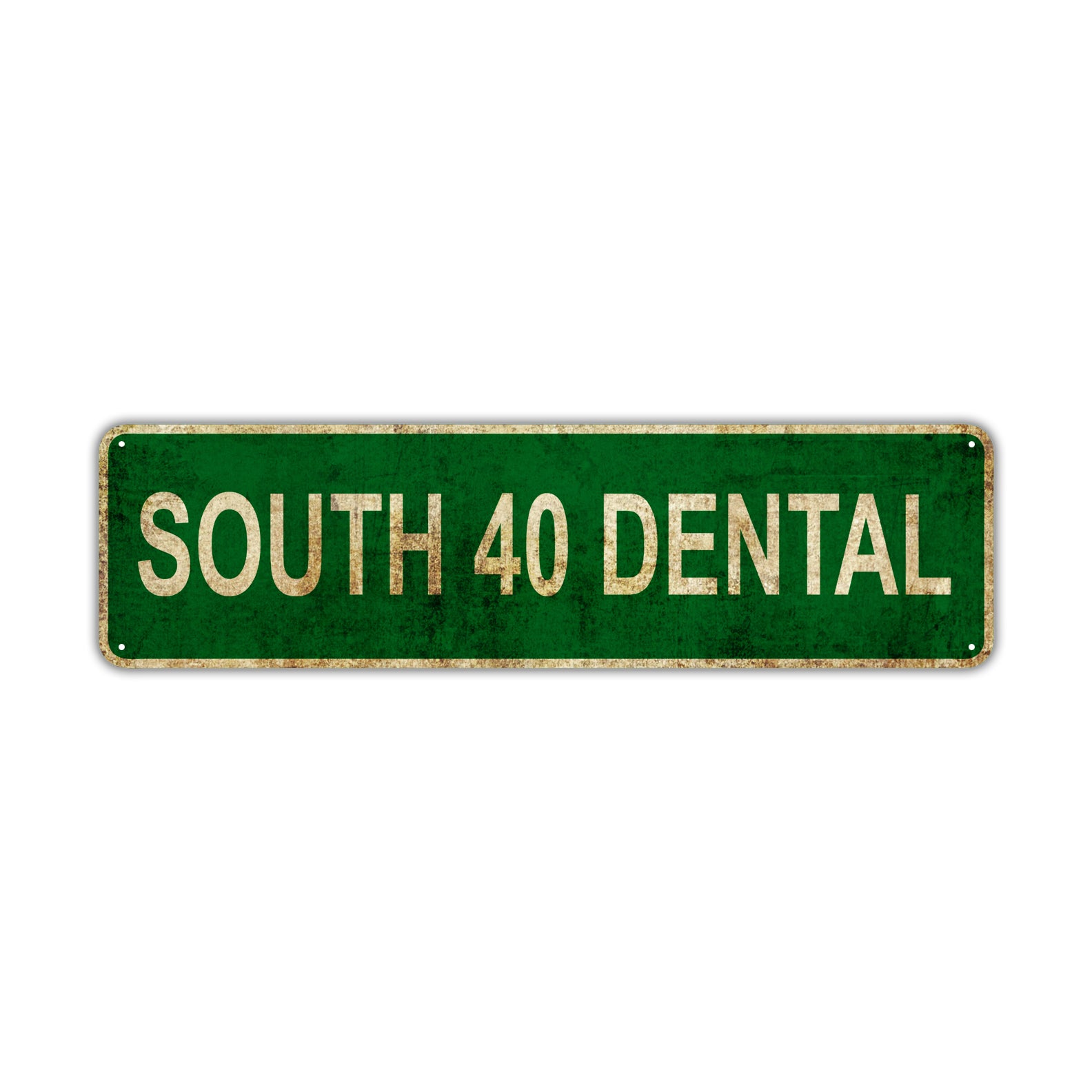 South 40 Dental Vintage Retro Street Novelty Sign Rustic Metal Aluminum Decor Wall Man Shop Cave Bar Gift