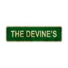 The Devine's Vintage Retro Street Novelty Sign Rustic Metal Aluminum Decor Wall Man Shop Cave Bar Gift