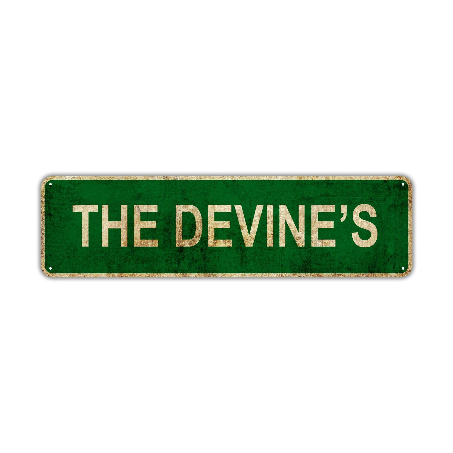 The Devine's Vintage Retro Street Novelty Sign Rustic Metal Aluminum Decor Wall Man Shop Cave Bar Gift