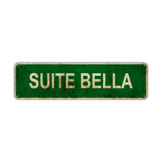 Suit Bella Vintage Retro Street Novelty Sign Rustic Metal Aluminum Decor Wall Man Shop Cave Bar Gift