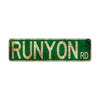 Runyon RD Vintage Retro Street Novelty Sign Rustic Metal Aluminum Decor Wall Man Shop Cave Bar Gift