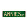 Annies Rd Vintage Retro Street Novelty Sign Rustic Metal Aluminum Decor Wall Man Shop Cave Bar Gift