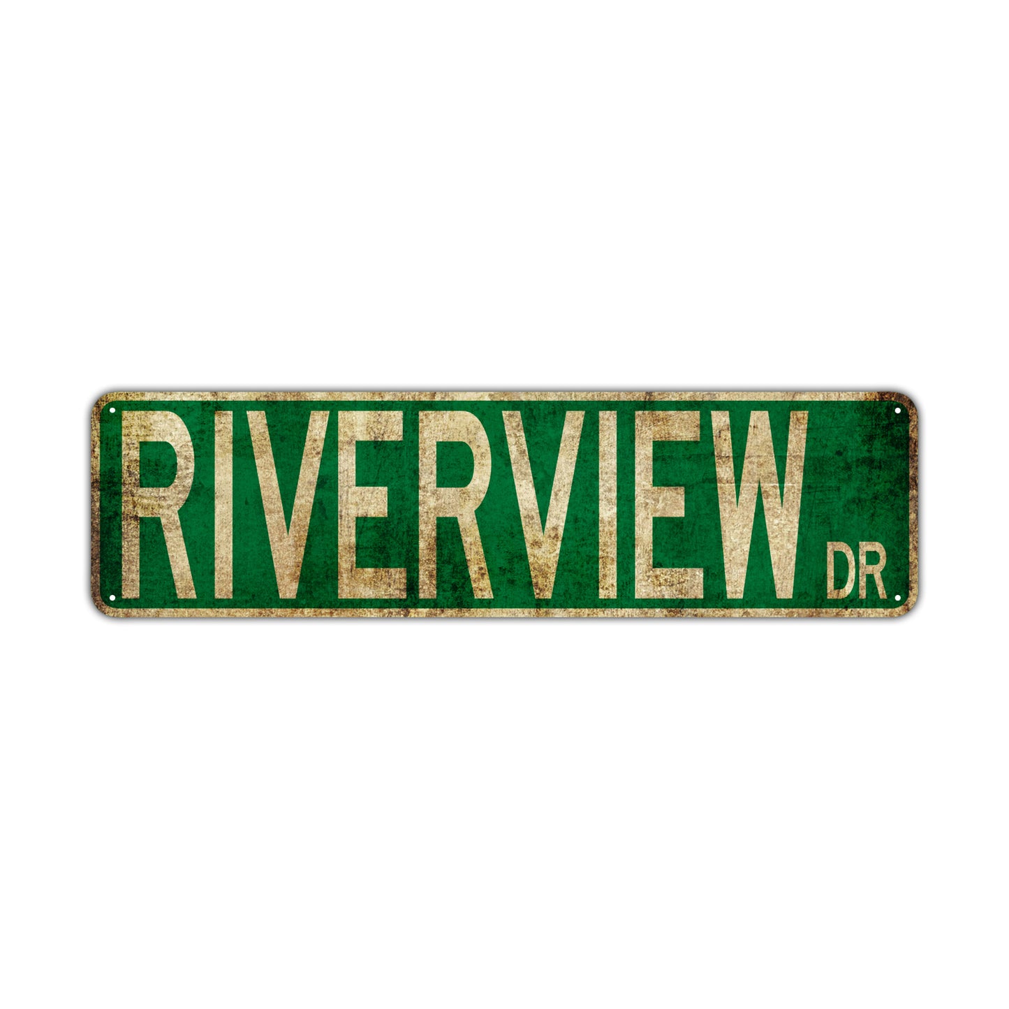 River View DR Vintage Retro Street Novelty Sign Rustic Metal Aluminum Decor Wall Man Shop Cave Bar Gift
