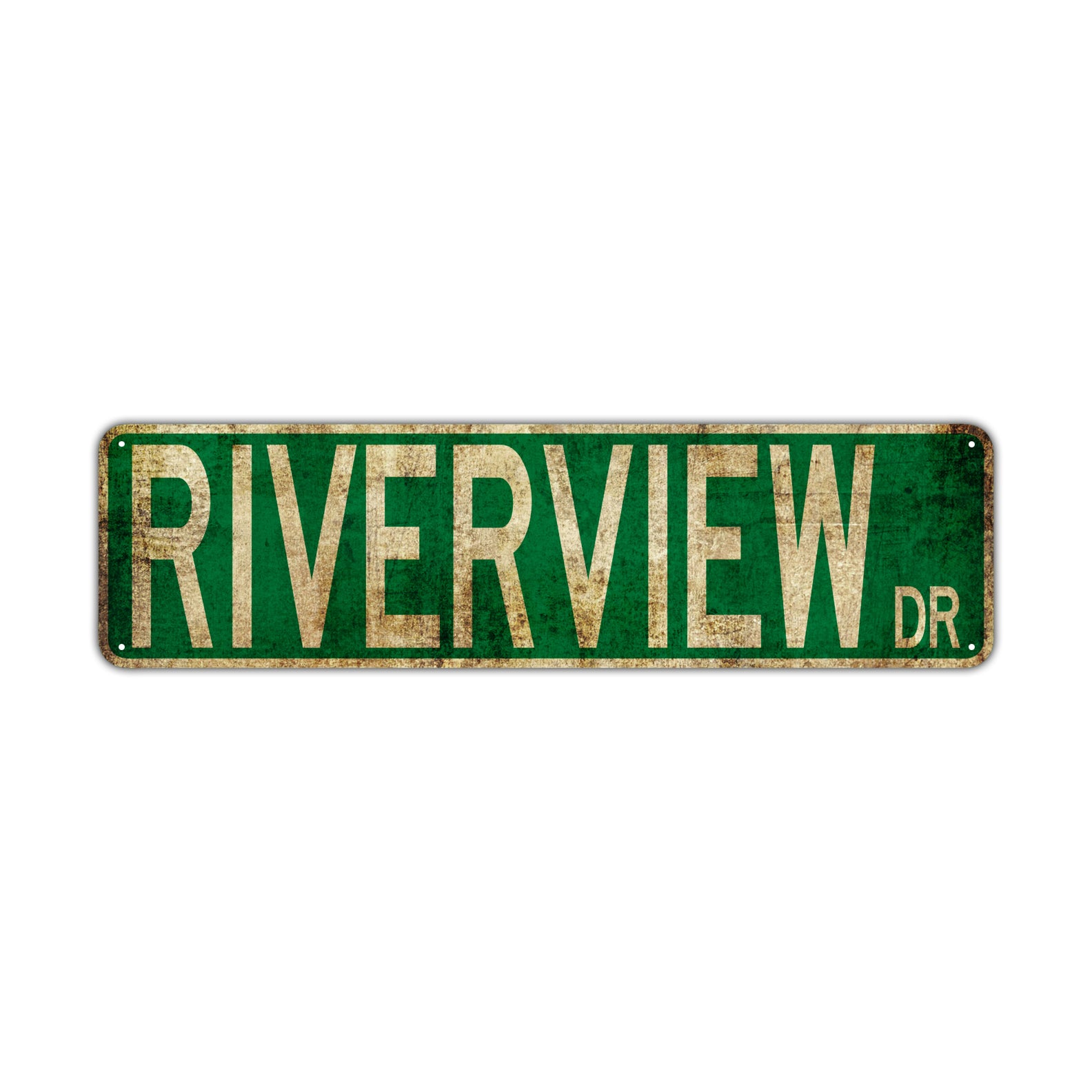 River View DR Vintage Retro Street Novelty Sign Rustic Metal Aluminum Decor Wall Man Shop Cave Bar Gift