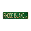 Rhode Island Ave Vintage Retro Street Novelty Sign Rustic Metal Aluminum Decor Wall Man Shop Cave Bar Gift