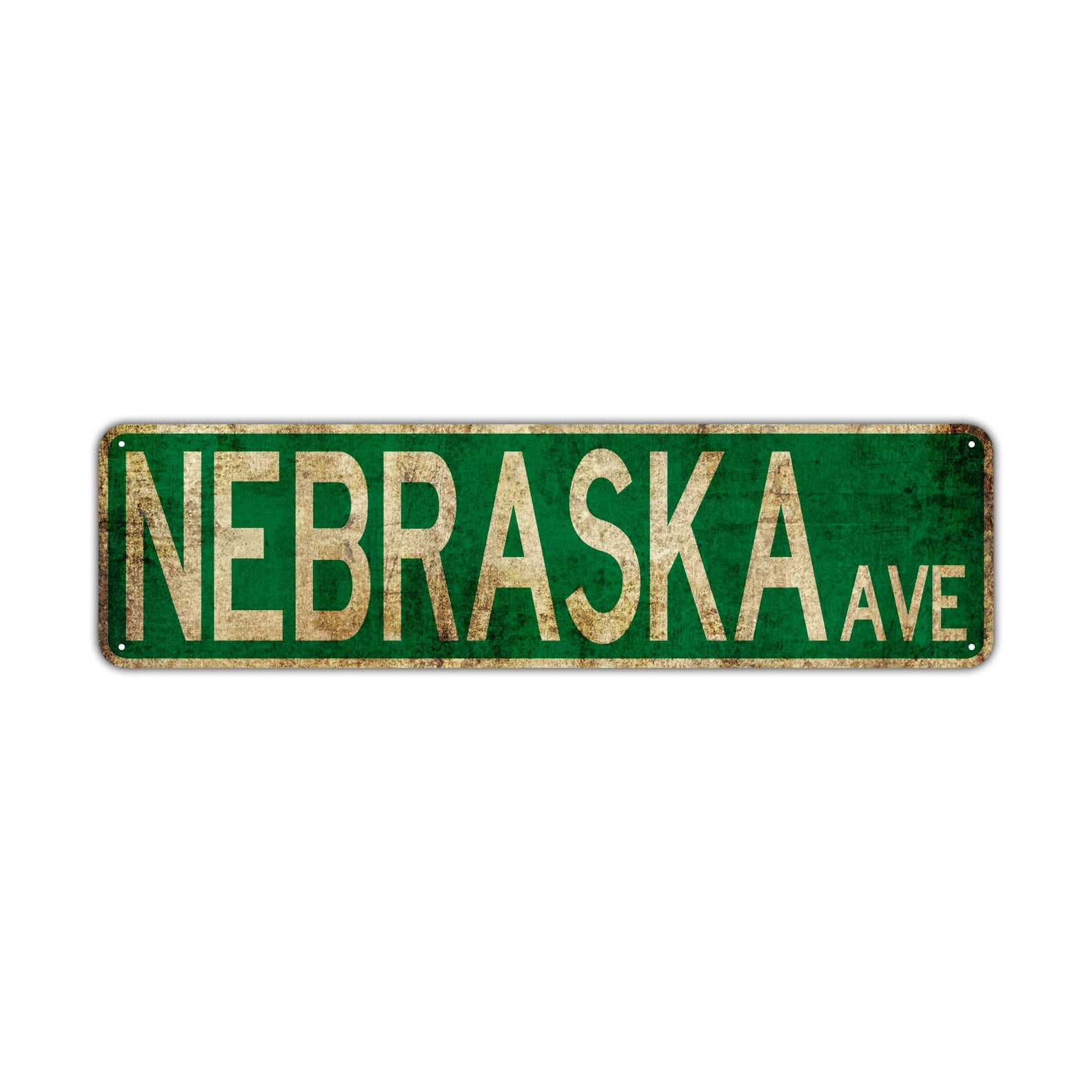 Nebraska Ave Vintage Retro Street Novelty Sign Rustic Metal Aluminum Decor Wall Man Shop Cave Bar Gift