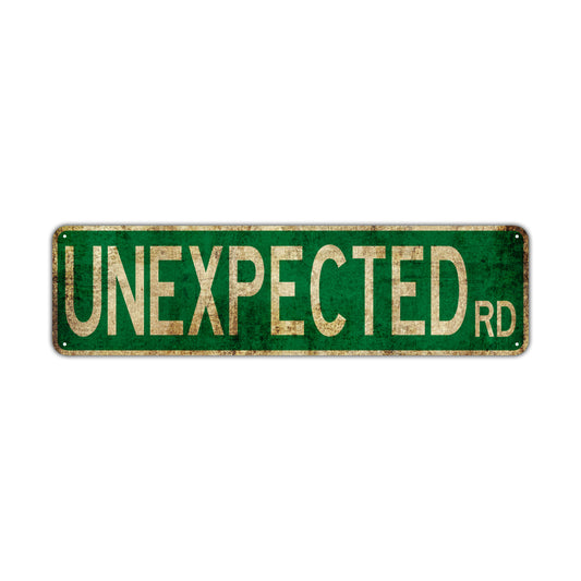 Unexpected Rd Vintage Retro Street Novelty Sign Rustic Metal Aluminum Decor Wall Man Shop Cave Bar Gift