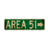 Area 51 Vintage Retro Street Novelty Sign Rustic Metal Aluminum Decor Wall Man Shop Cave Bar Gift