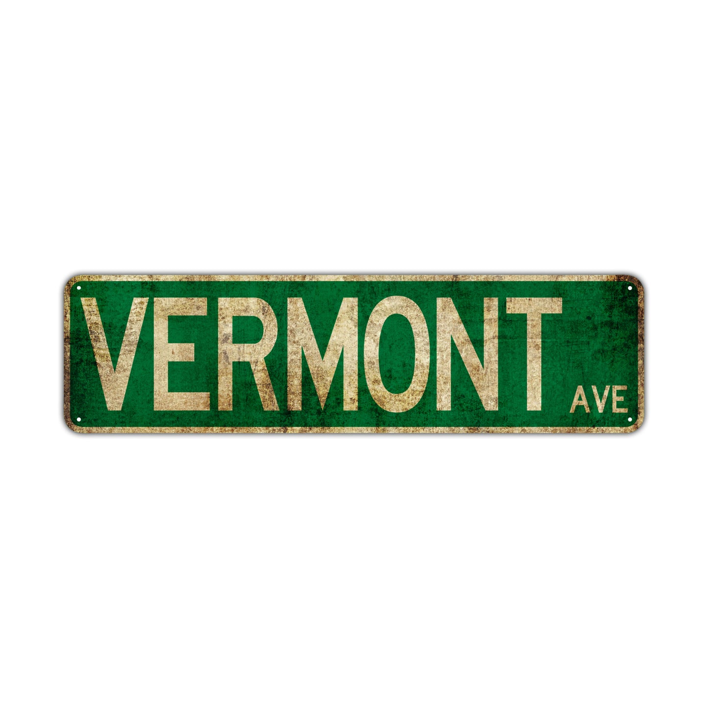 Vermont Ave Vintage Retro Street Novelty Sign Rustic Metal Aluminum Decor Wall Man Shop Cave Bar Gift