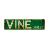 Vine Street Vintage Retro Street Novelty Sign Rustic Metal Aluminum Decor Wall Man Shop Cave Bar Gift