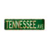 Tennessee Ave Vintage Retro Street Novelty Sign Rustic Metal Aluminum Decor Wall Man Shop Cave Bar Gift