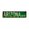 Arizona Ave Vintage Retro Street Novelty Sign Rustic Metal Aluminum Decor Wall Man Shop Cave Bar Gift