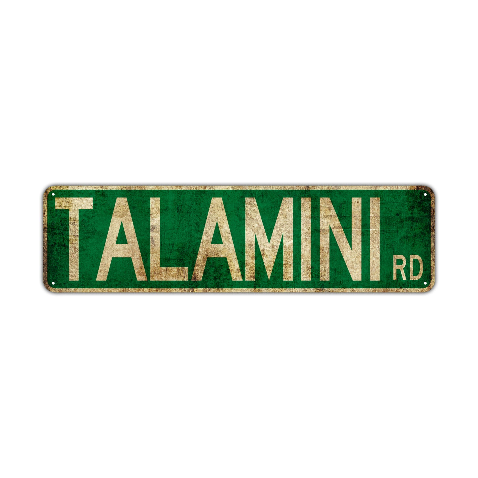Talamini Rd Vintage Retro Street Novelty Sign Rustic Metal Aluminum Decor Wall Man Shop Cave Bar Gift