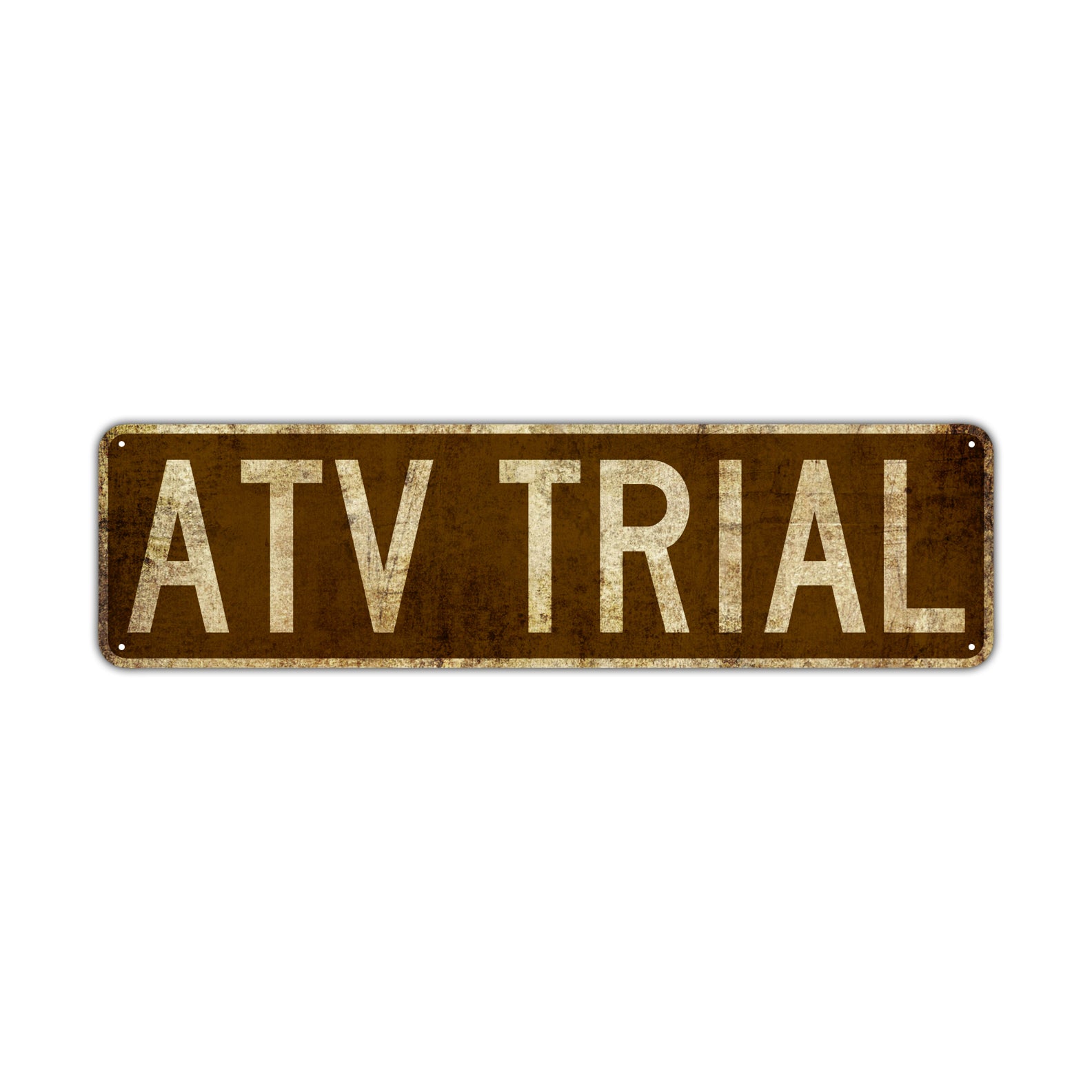 Atv Trial Vintage Retro Street Novelty Sign Rustic Metal Aluminum Decor Wall Man Shop Cave Bar Gift