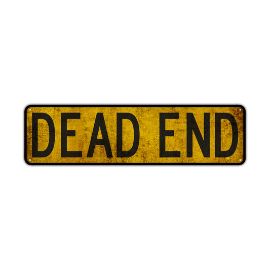 Dead End Vintage Retro Street Novelty Sign Rustic Metal Aluminum Decor Wall Man Shop Cave Bar Gift