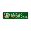 Arkansas Ave Vintage Retro Street Novelty Sign Rustic Metal Aluminum Decor Wall Man Shop Cave Bar Gift