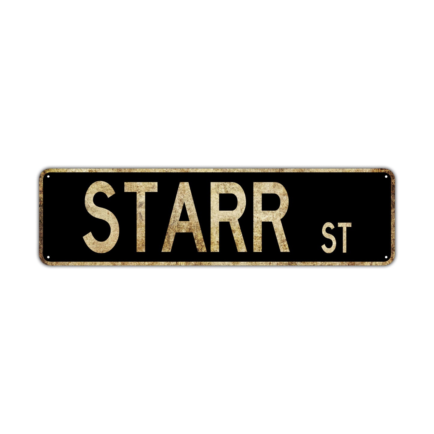 Starr St Vintage Retro Street Novelty Sign Rustic Metal Aluminum Decor Wall Man Shop Cave Bar Gift