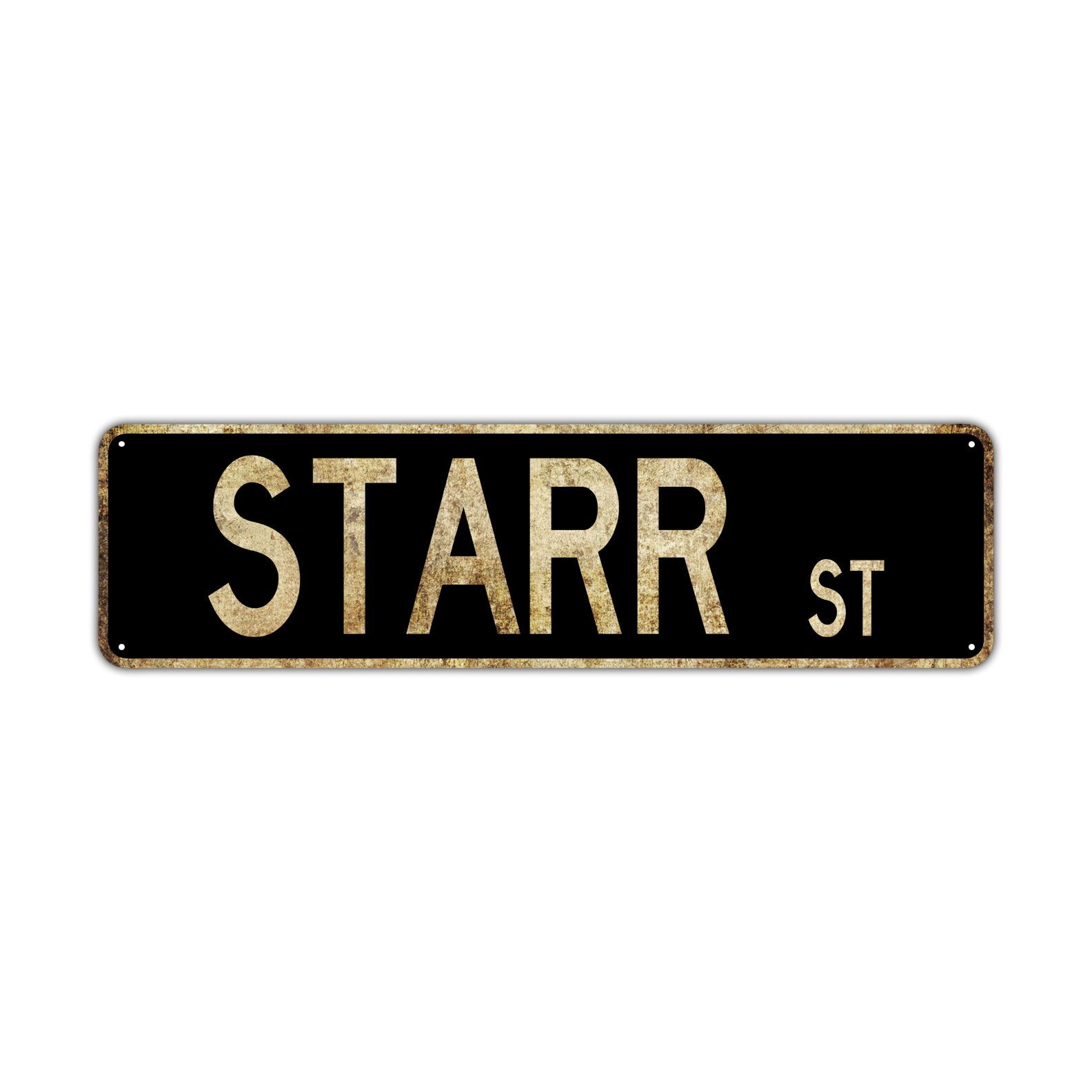 Starr St Vintage Retro Street Novelty Sign Rustic Metal Aluminum Decor Wall Man Shop Cave Bar Gift