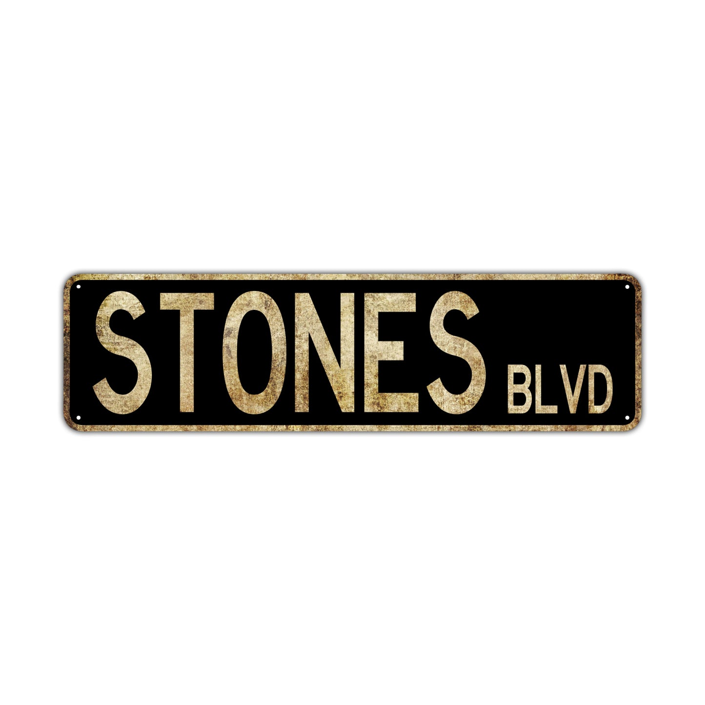 Stones Blvd Vintage Retro Street Novelty Sign Rustic Metal Aluminum Decor Wall Man Shop Cave Bar Gift