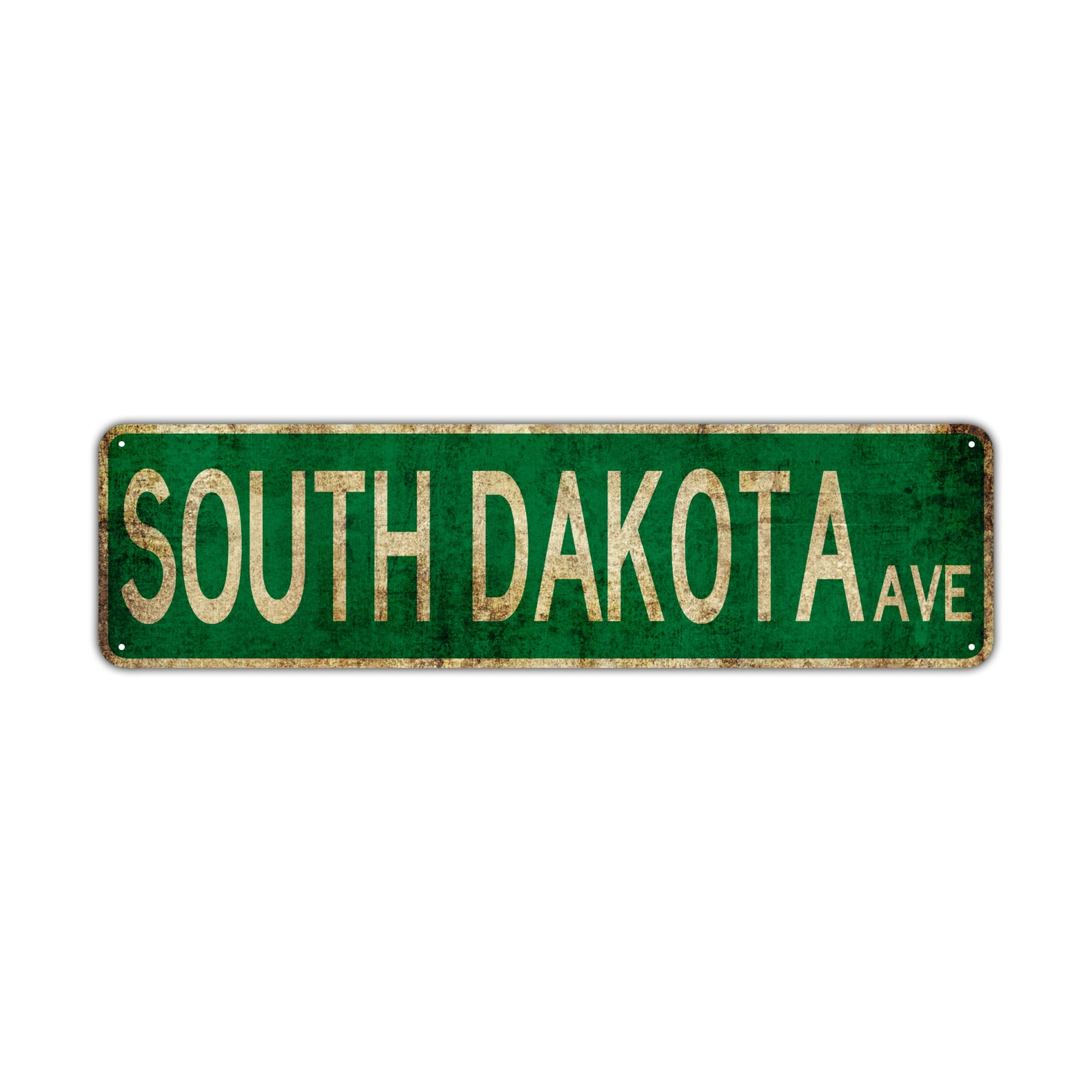 South Dakota Av Vintage Retro Street Novelty Sign Rustic Metal Aluminum Decor Wall Man Shop Cave Bar Gift