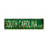 South Carolina Ave Vintage Retro Street Novelty Sign Rustic Metal Aluminum Decor Wall Man Shop Cave Bar Gift
