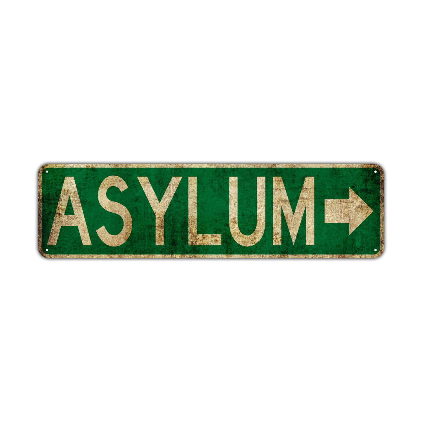 Asylum Vintage Retro Street Novelty Sign Rustic Metal Aluminum Decor Wall Man Shop Cave Bar Gift