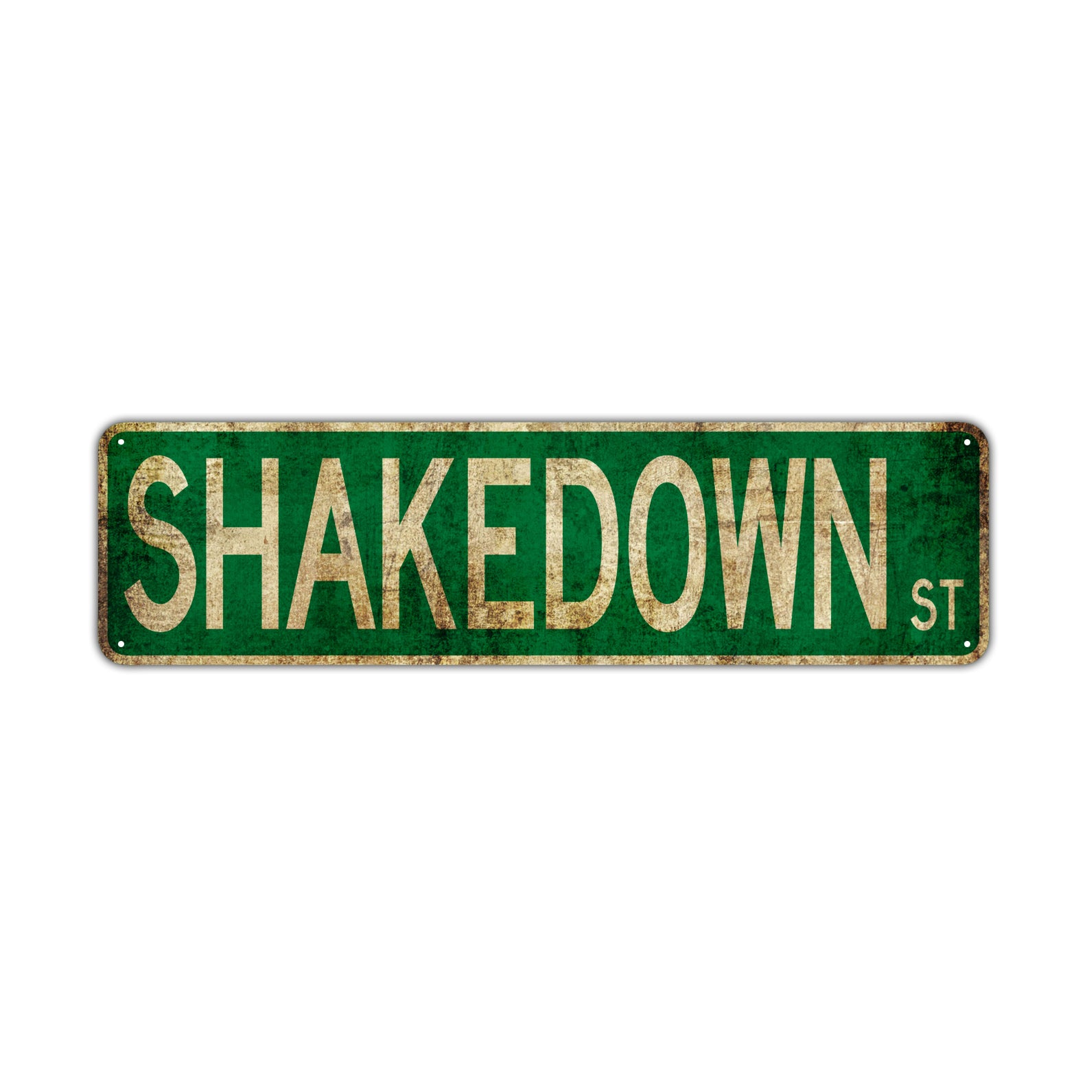 Shakedown St Vintage Retro Street Novelty Sign Rustic Metal Aluminum Decor Wall Man Shop Cave Bar Gift