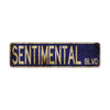 Sentimental Blvd Vintage Retro Street Novelty Sign Rustic Metal Aluminum Decor Wall Man Shop Cave Bar Gift