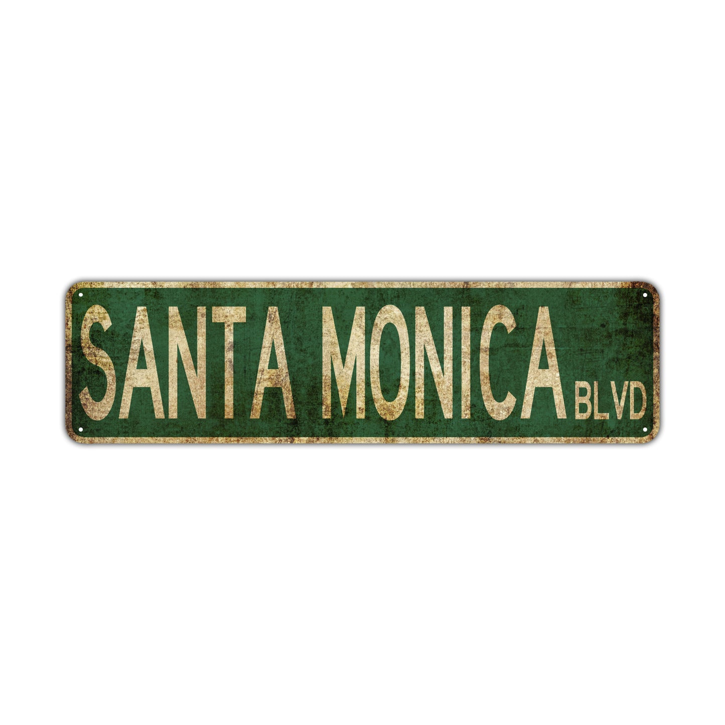 Santa Monica Blvd Vintage Retro Street Novelty Sign Rustic Metal Aluminum Decor Wall Man Shop Cave Bar Gift
